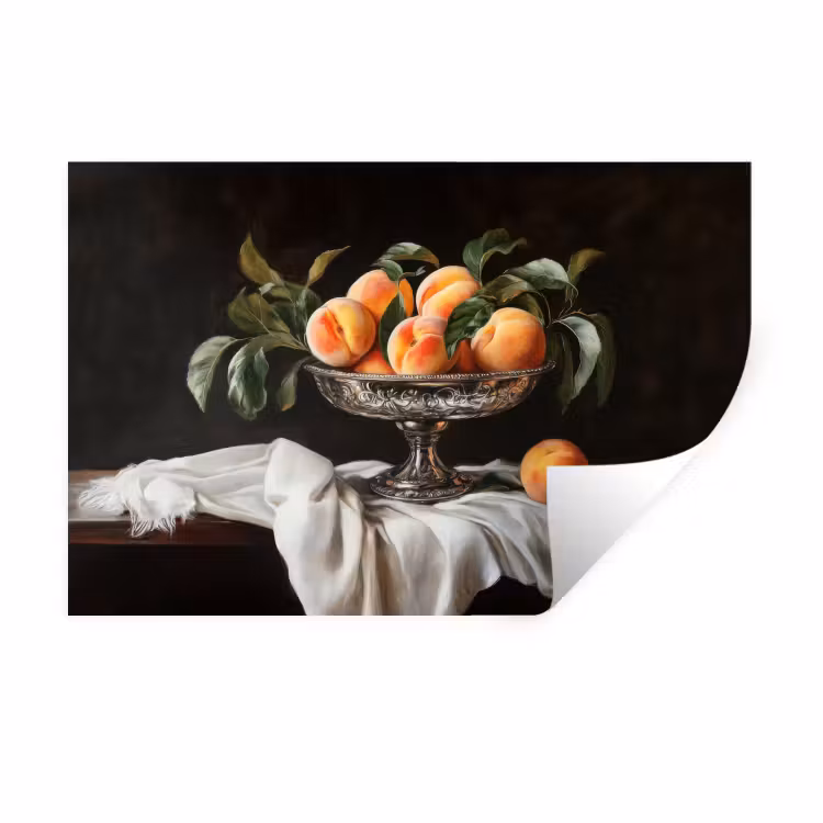 Muursticker - Stilleven - Perziken - Vintage — 1