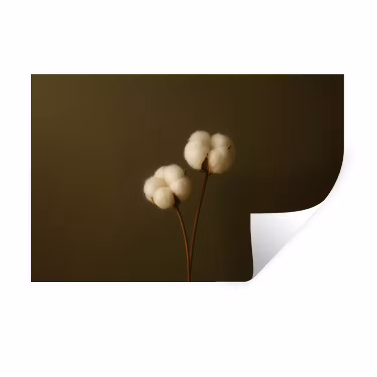 Muursticker - Takken - Katoen - Wit - Bollen — 1
