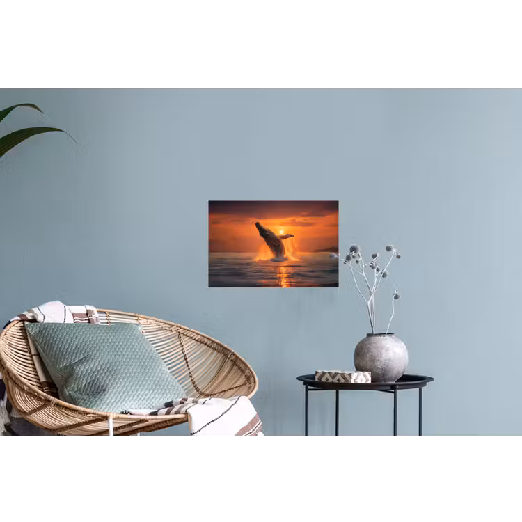 Muursticker - Walvis - Zon - Zee — 4