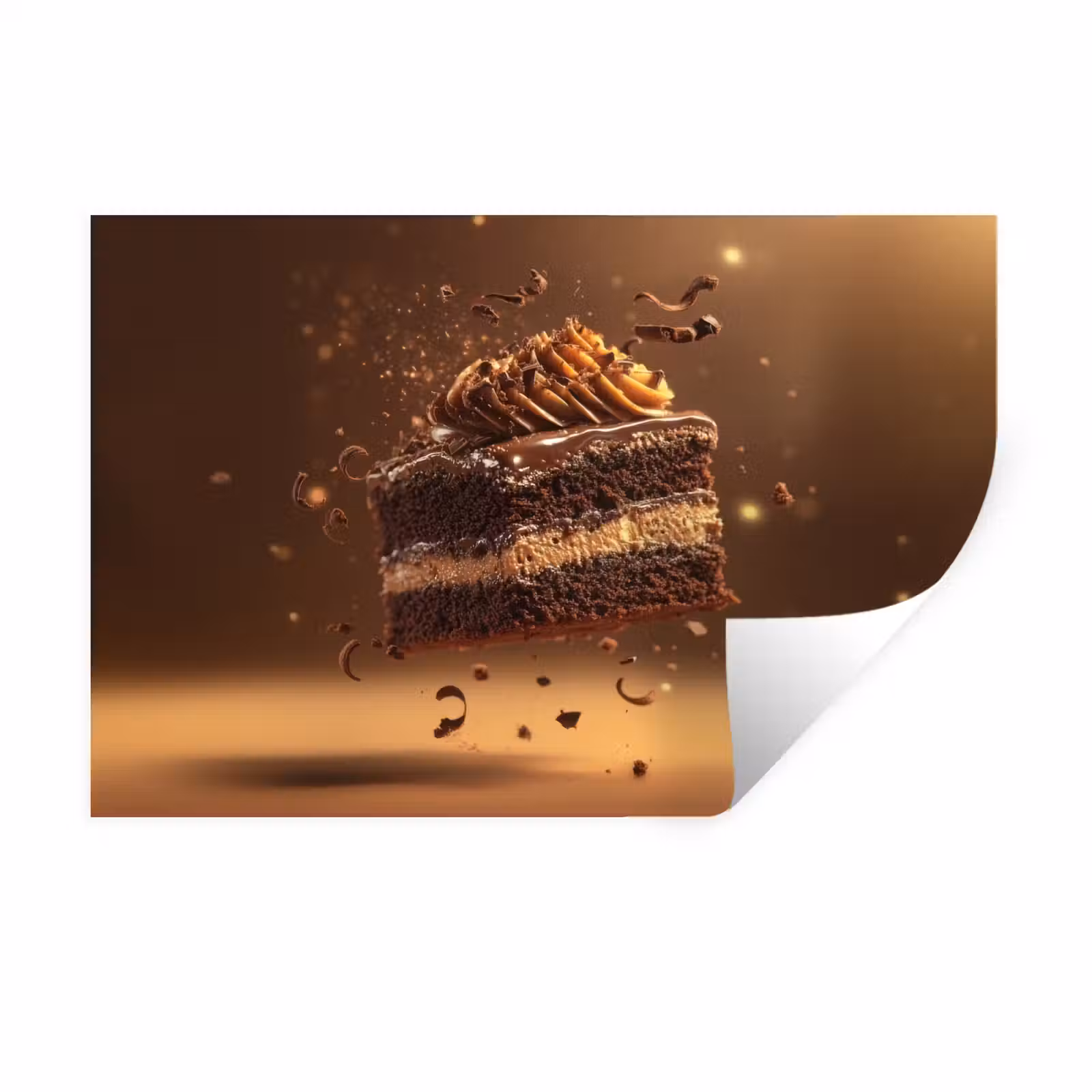 Muursticker - Taart - Chocolade - Eten - Brownie — 1