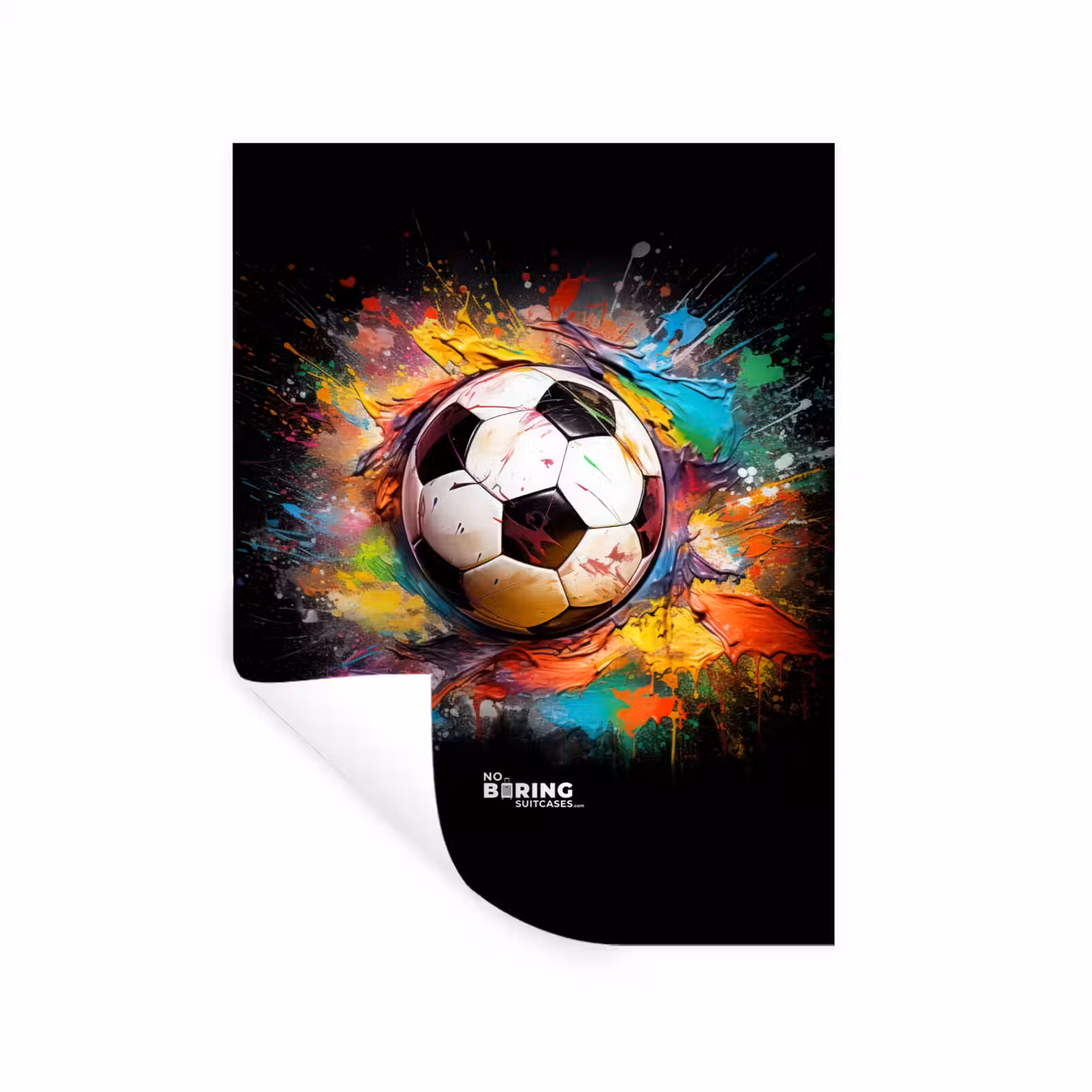 Muursticker - Voetbal omringd door verfklodders — 1