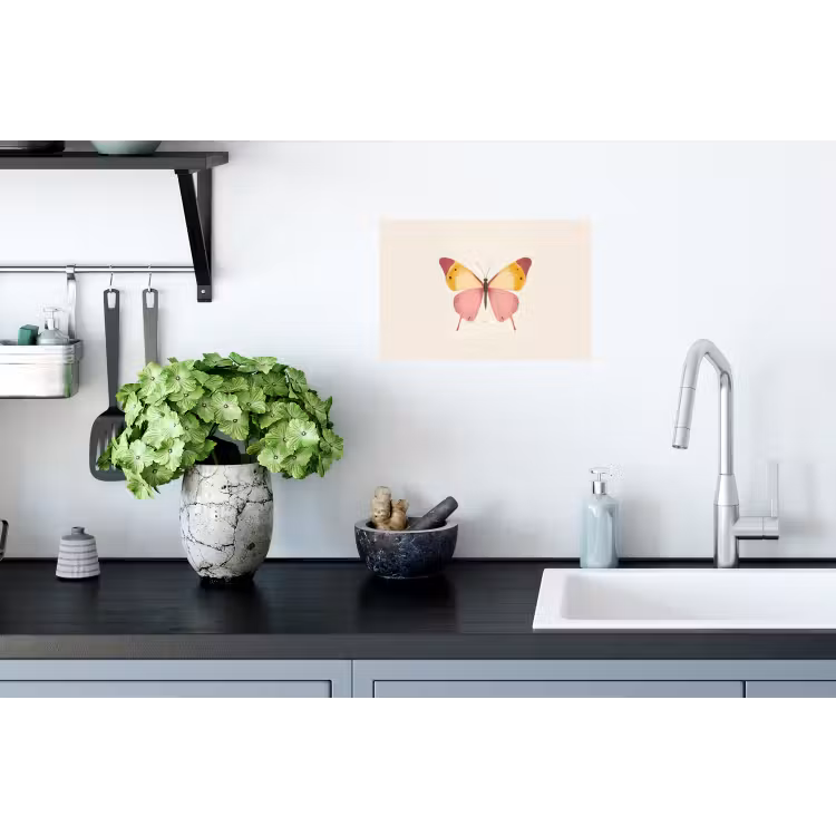 Muursticker - Vlinder - Illustratie - Roze — 2