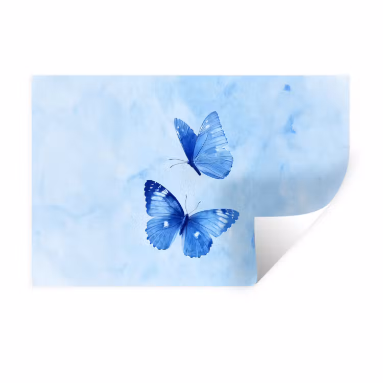 Muursticker - Vlinders - Sierlijk - Blauw — 1