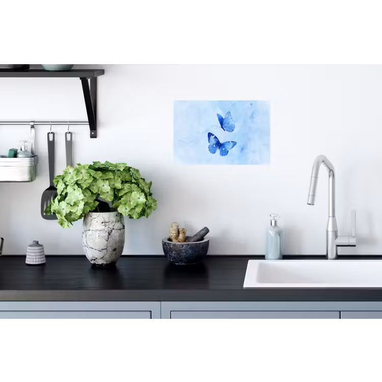 Muursticker - Vlinders - Sierlijk - Blauw — 2