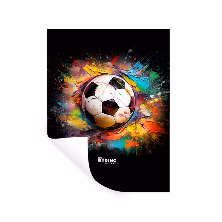 Muursticker - Voetbal omringd door verfklodders — 1