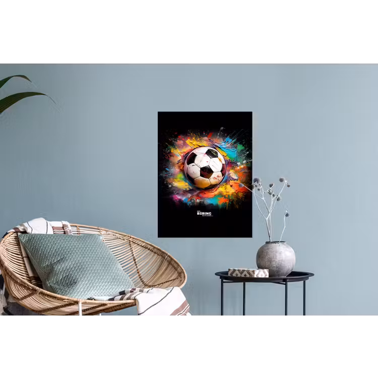 Muursticker - Voetbal omringd door verfklodders — 4