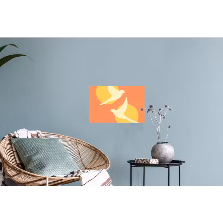 Muursticker - Vogels - Cirkels - Geel — 4