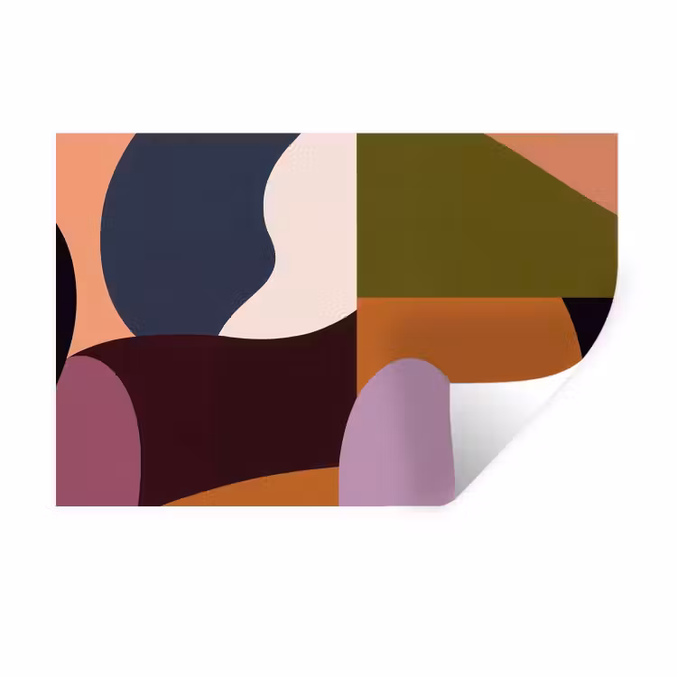 Muursticker - Vormen - Abstract - Kleuren - Vierkant — 1