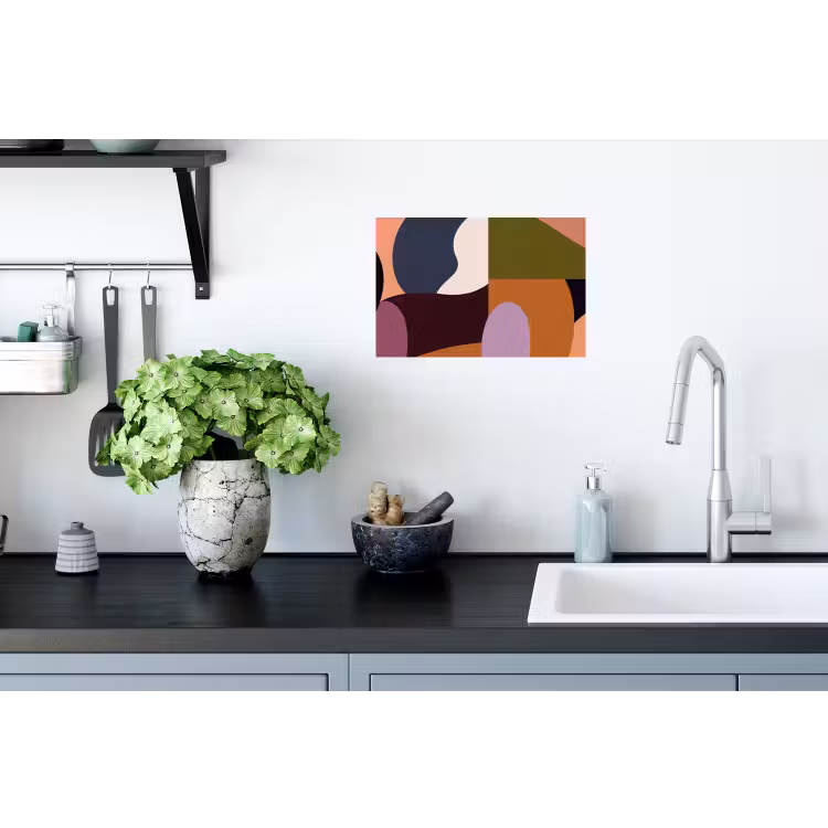 Muursticker - Vormen - Abstract - Kleuren - Vierkant — 2