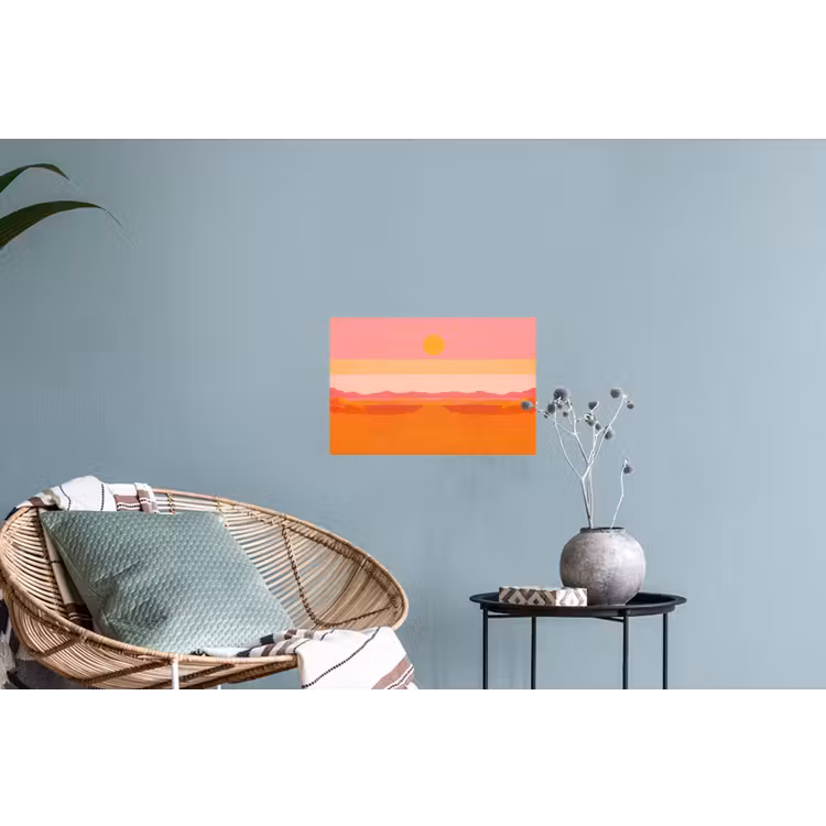 Muursticker - Zon - Abstract - Landschap - Oranje — 4
