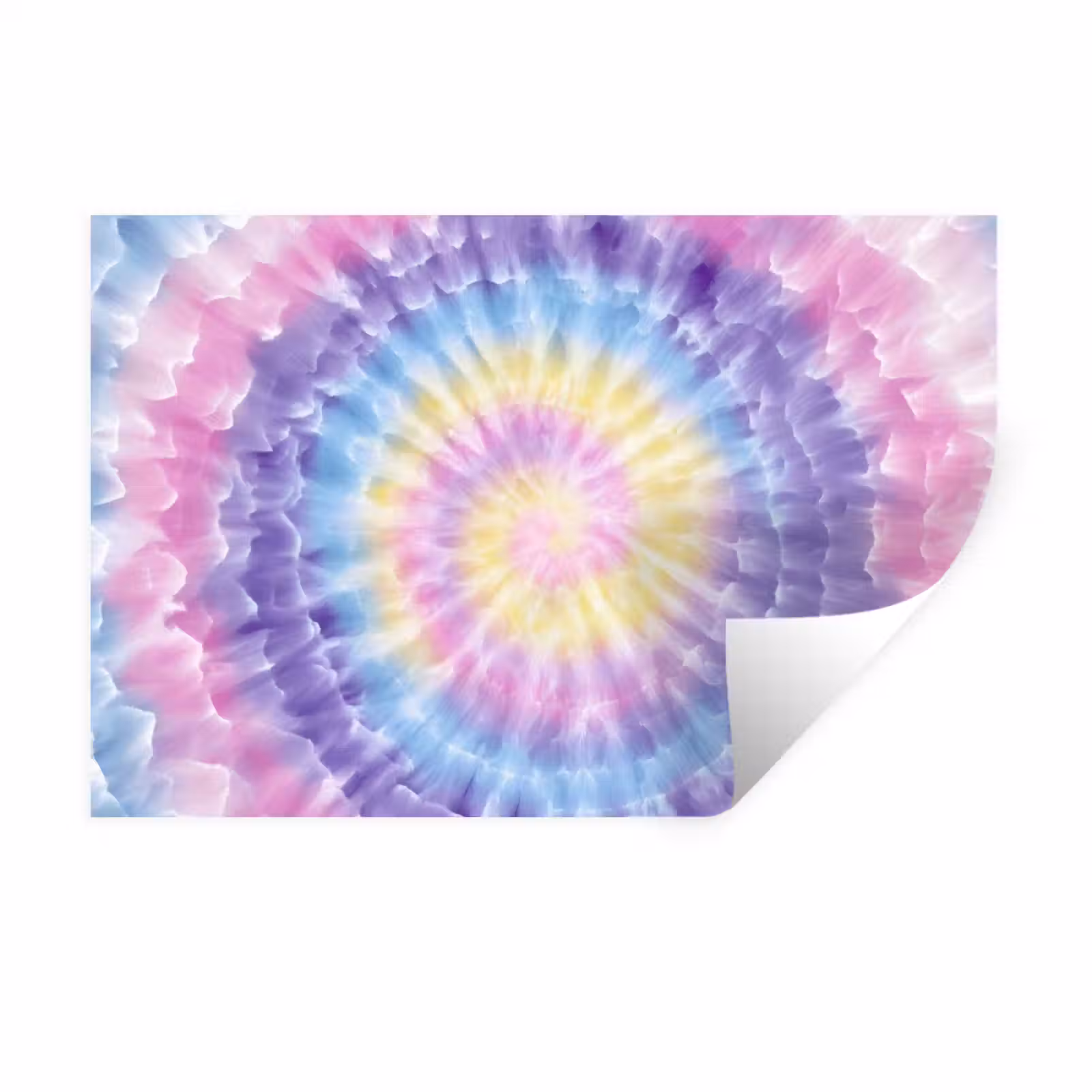 Muursticker - Spiraal - Tie dye - Pasteltinten — 1