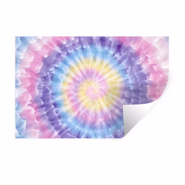Muursticker - Spiraal - Tie dye - Pasteltinten — 1