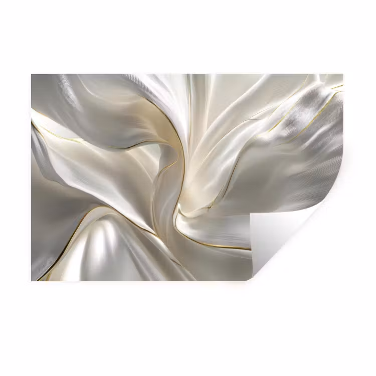 Muursticker - Stof - Plooien - Goud — 1