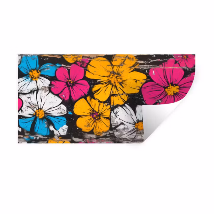 Muursticker - Street Art - Bloemen - Mix — 1
