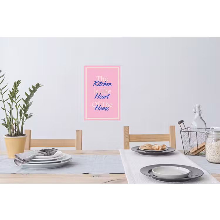Muursticker - Tekst - Blauw - Keuken - Kader — 3