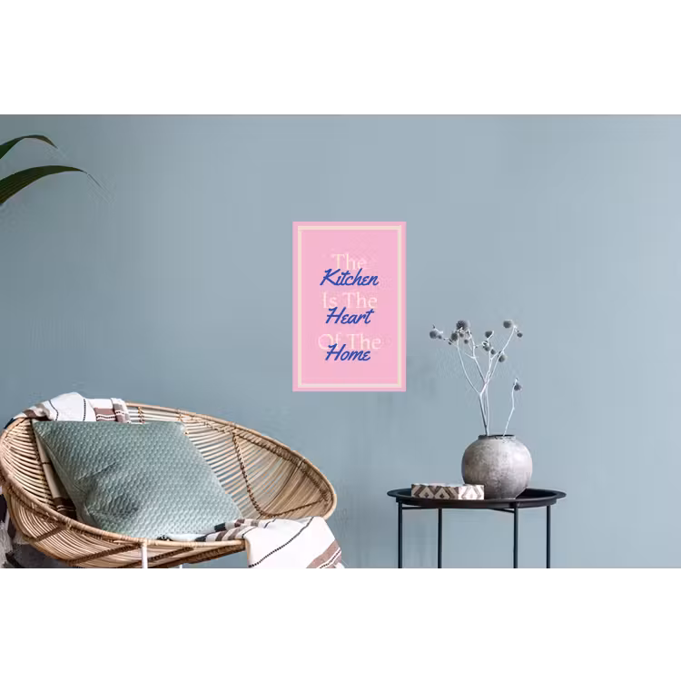 Muursticker - Tekst - Blauw - Keuken - Kader — 4