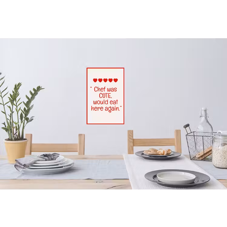 Muursticker - Tekst - Rood - Hartjes — 3