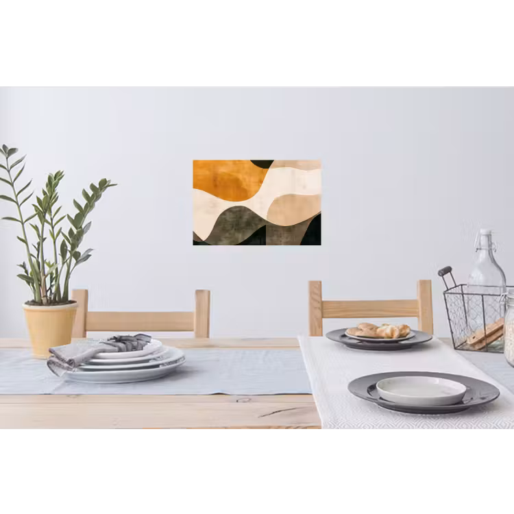 Muursticker - Vormen - Okergeel - Abstract — 3