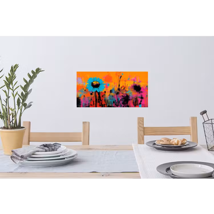Muursticker - Zonnebloemen - Abstract - Oranje — 3