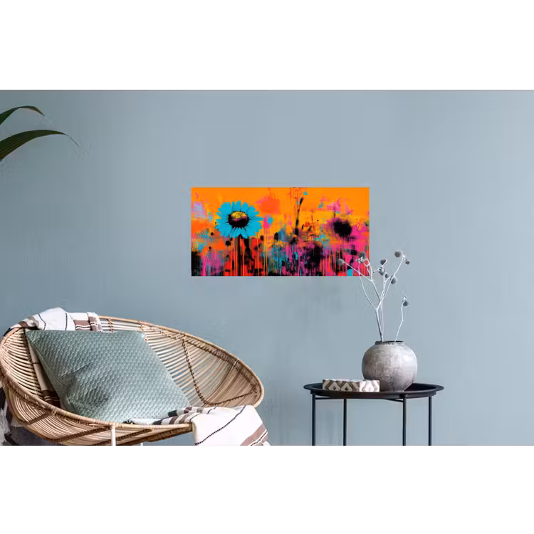 Muursticker - Zonnebloemen - Abstract - Oranje — 4