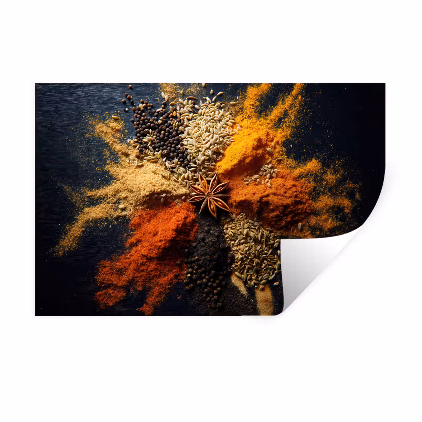 Muursticker - Specerijen - Explosie - Oranje — 1
