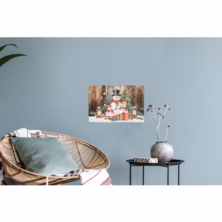 Muursticker - Sneeuwpop - Familie - Kleurrijk — 4