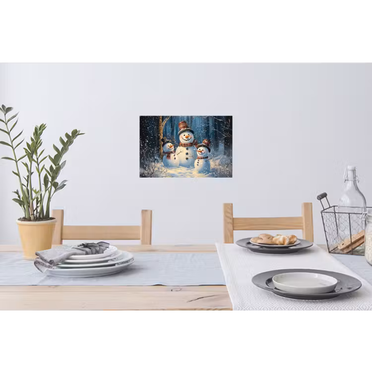 Muursticker - Sneeuwpop - Sneeuw - Winter - Bos — 3
