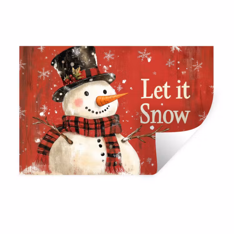 Muursticker - Sneeuwpret - Winter - Sneeuwpop — 1