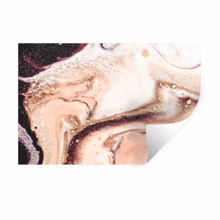 Muursticker - Steen - Marmer - Edelsteen - Abstract - Natuur - Roze — 1