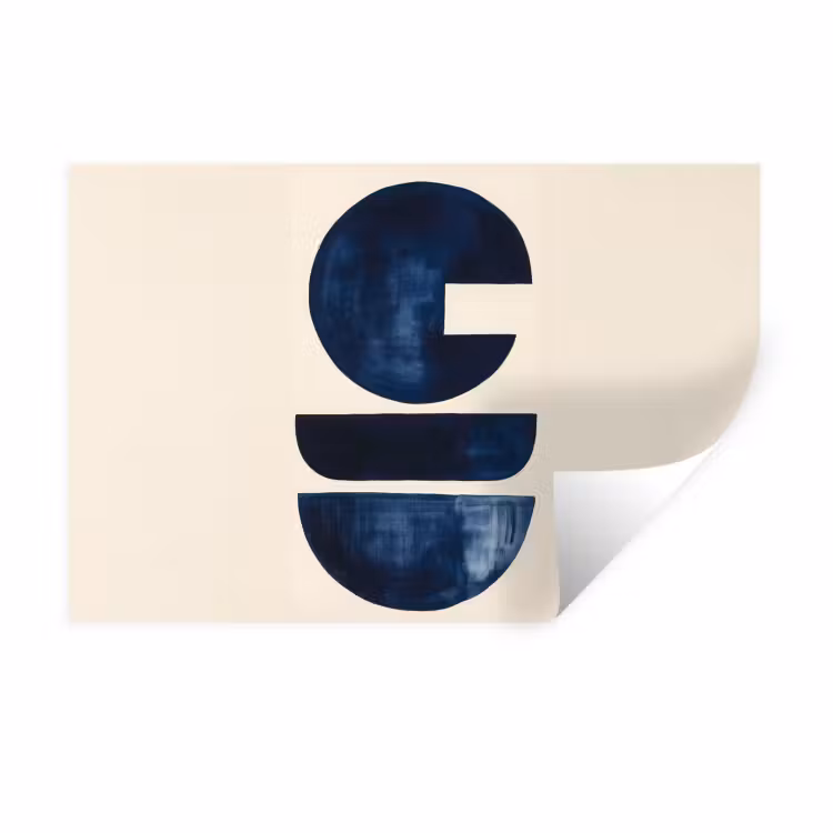 Muursticker - Vormen - Blauw - Abstract — 1