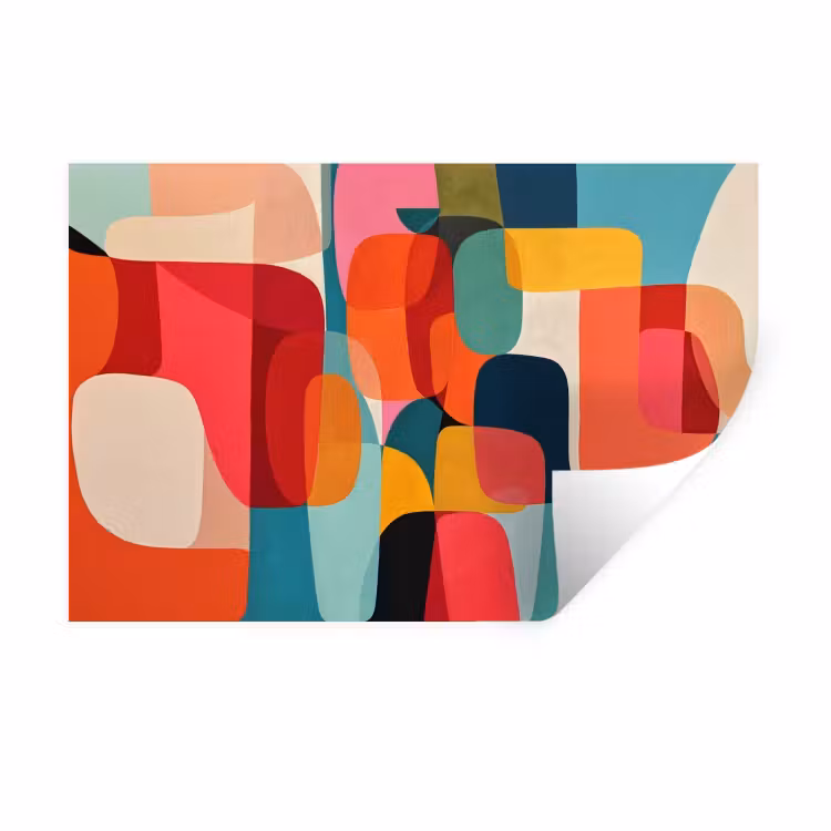 Muursticker - Vormen - Kleurrijk - Abstract - Vlakken — 1