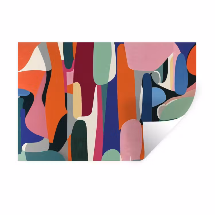 Muursticker - Vormen - Ritmisch - Kleuren - Abstract — 1