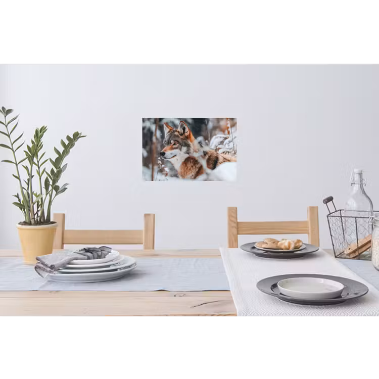 Muursticker - Wolf - Sneeuw - Winter - Dieren - Natuur - Sneeuw — 3