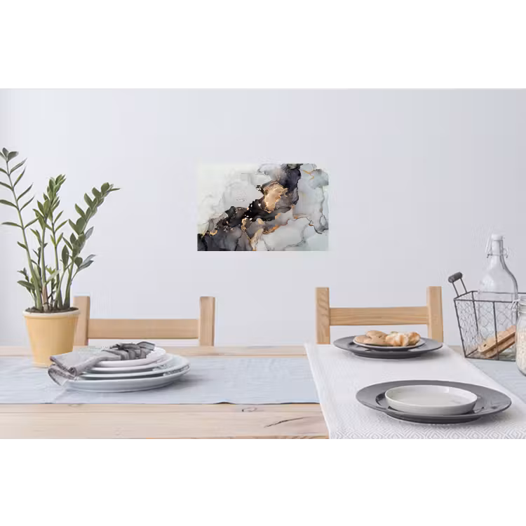 Muursticker - Zwart - Marmer - Luxe - Goud — 3
