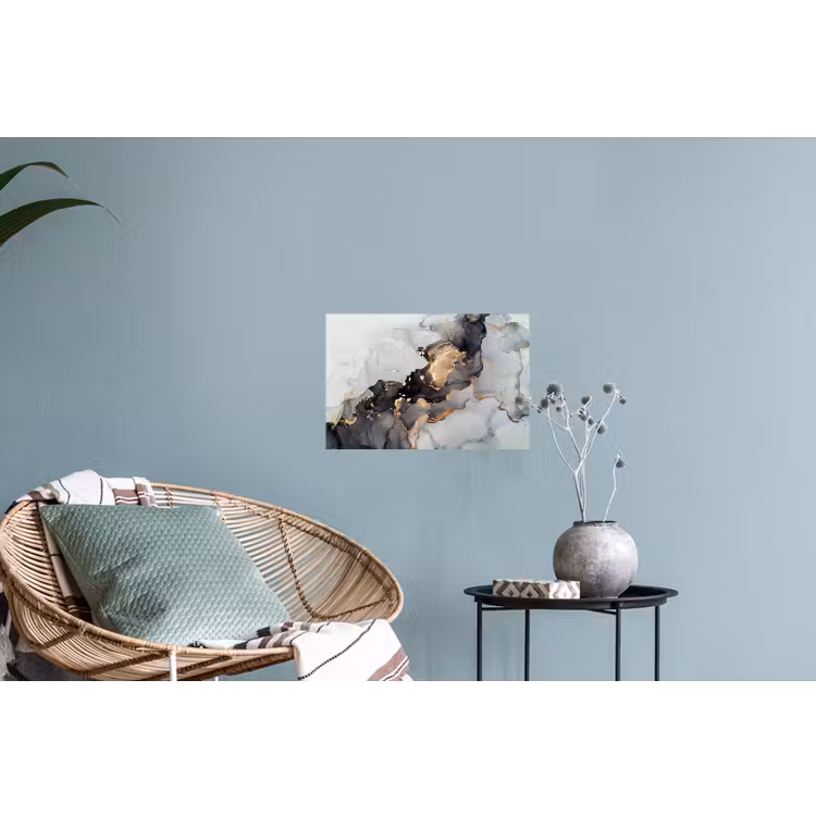Muursticker - Zwart - Marmer - Luxe - Goud — 4