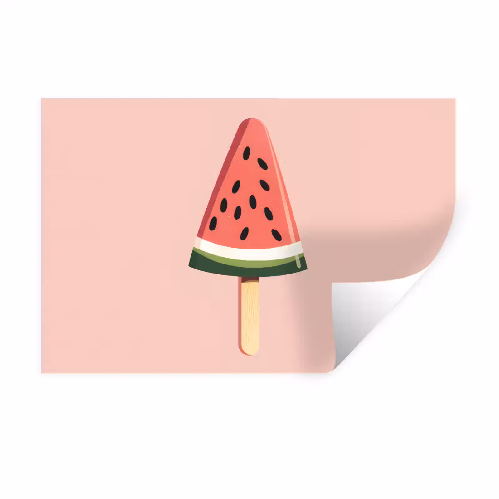 Muursticker - Watermeloen - Ijsje - Pitjes - Rood — 1