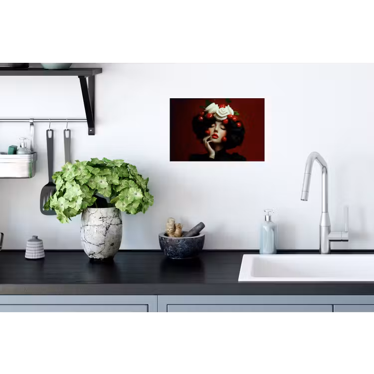 Muursticker - Vrouw - Kersen - Slagroom — 2