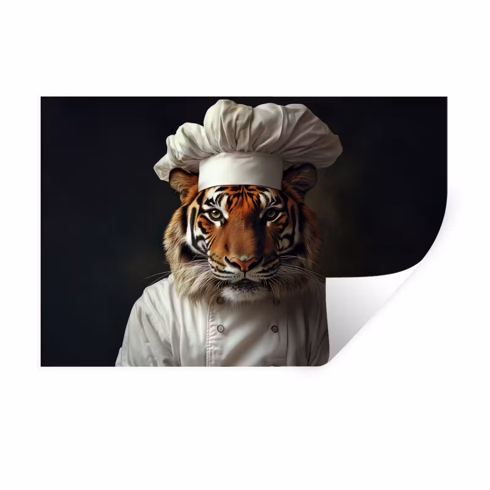 Muursticker - Tijger - Kokskleding - Bruin — 1