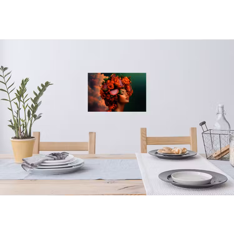 Muursticker - Vrouw - Drankenfruit - Rozen — 3