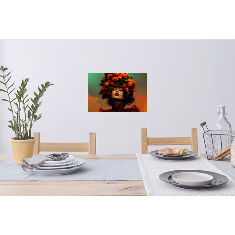 Muursticker - Vrouw - Frambozen - Bladeren — 3