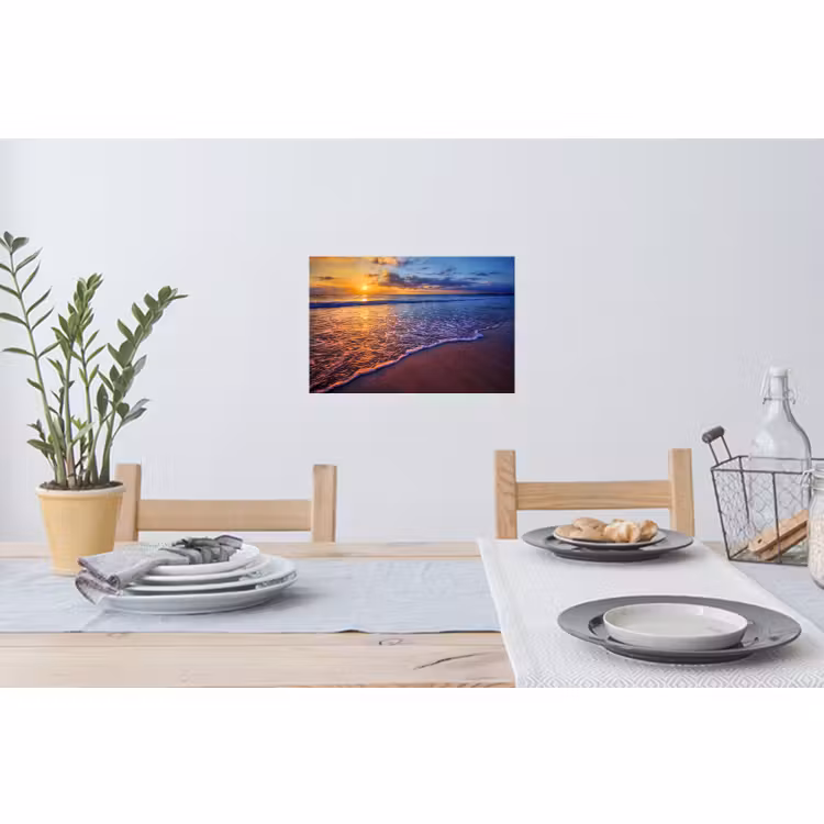 Muursticker - Zee - Strand - Zonsondergang - Wolken - Horizon — 3