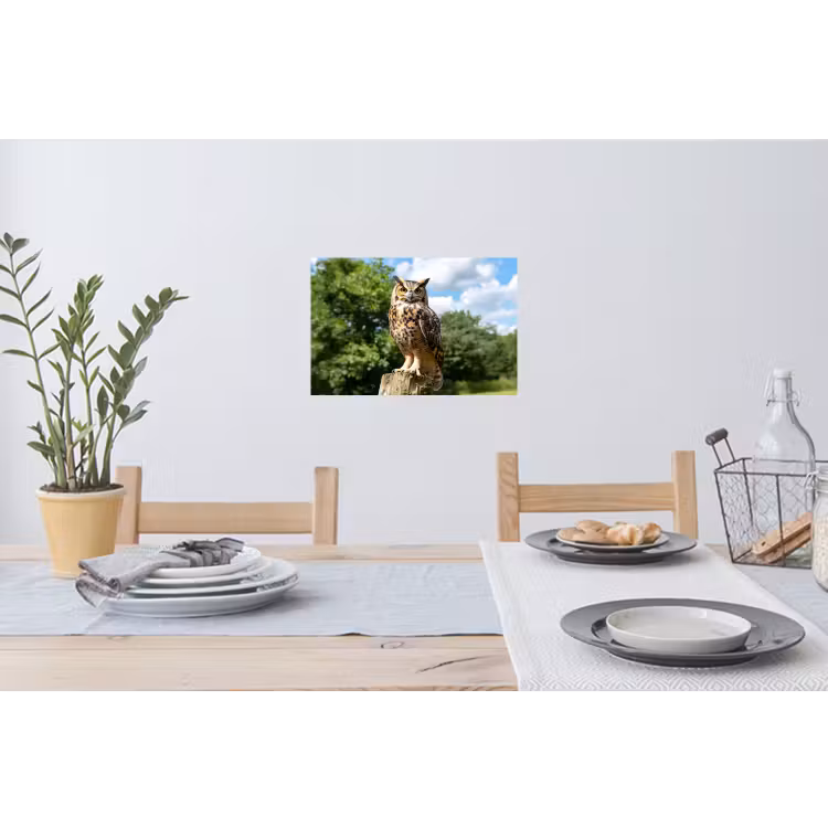 Muursticker - Uil - Boomstronk - Bos - Lucht — 3