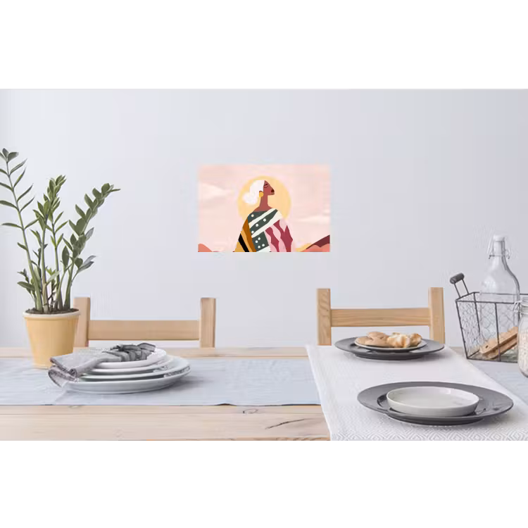 Muursticker - Vrouw - Zon - Kleurrijk — 3