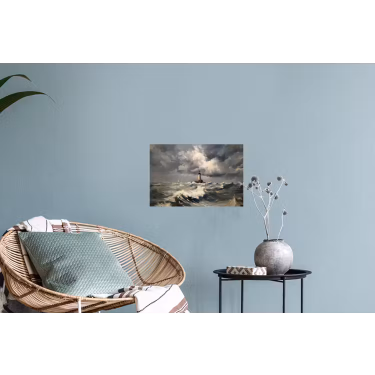 Muursticker - Vuurtoren - Golven - Storm — 4