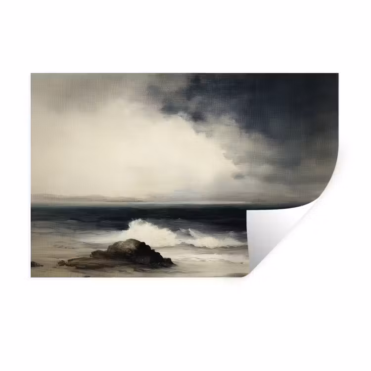 Muursticker - Zee - Rotsen - Storm — 1