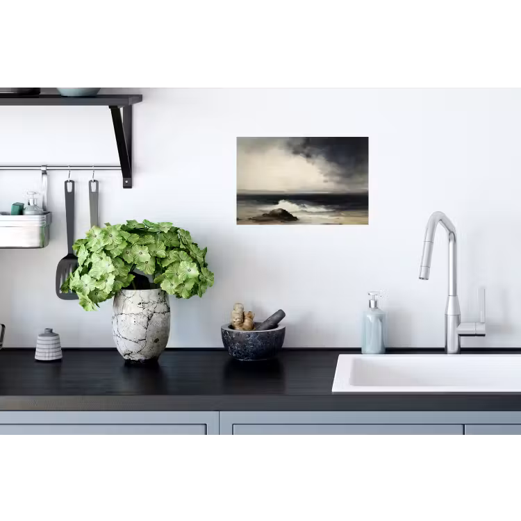 Muursticker - Zee - Rotsen - Storm — 2
