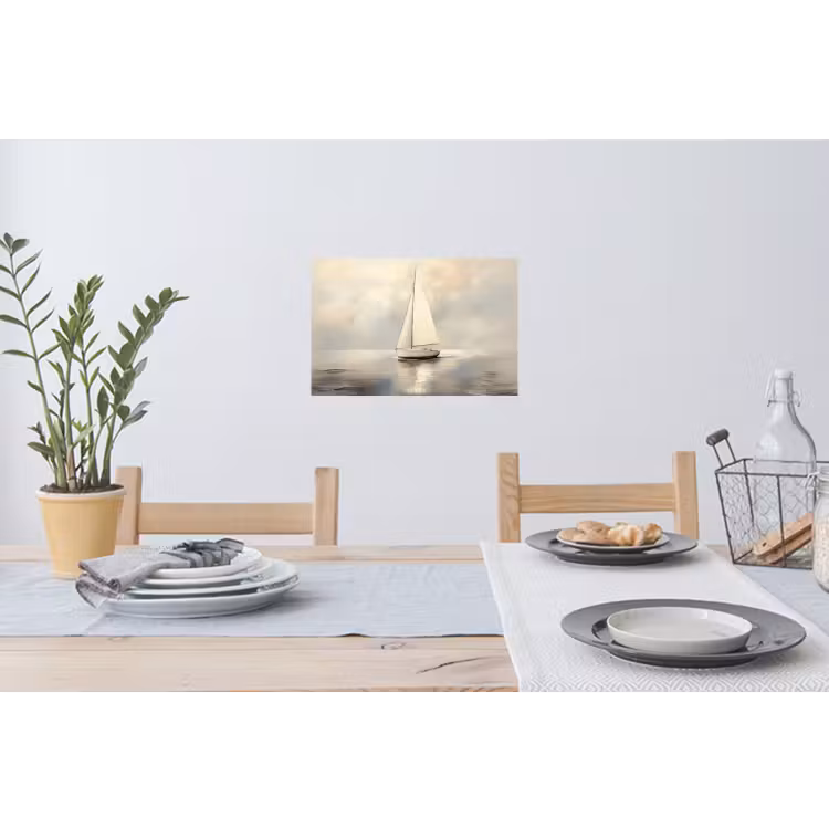 Muursticker - Zeilschip - Zee - Bewolkt — 3