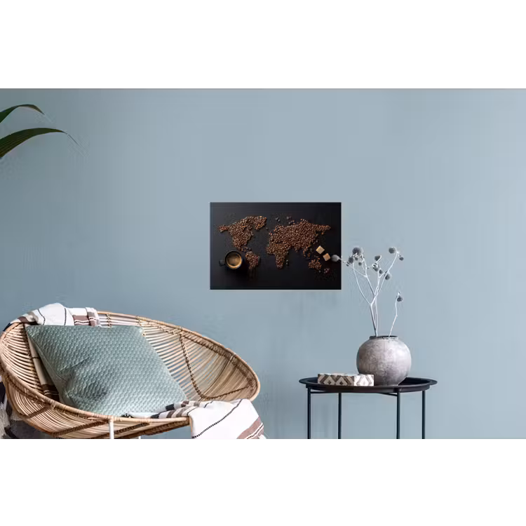 Muursticker - Wereldkaart - Espresso - Zwart — 4