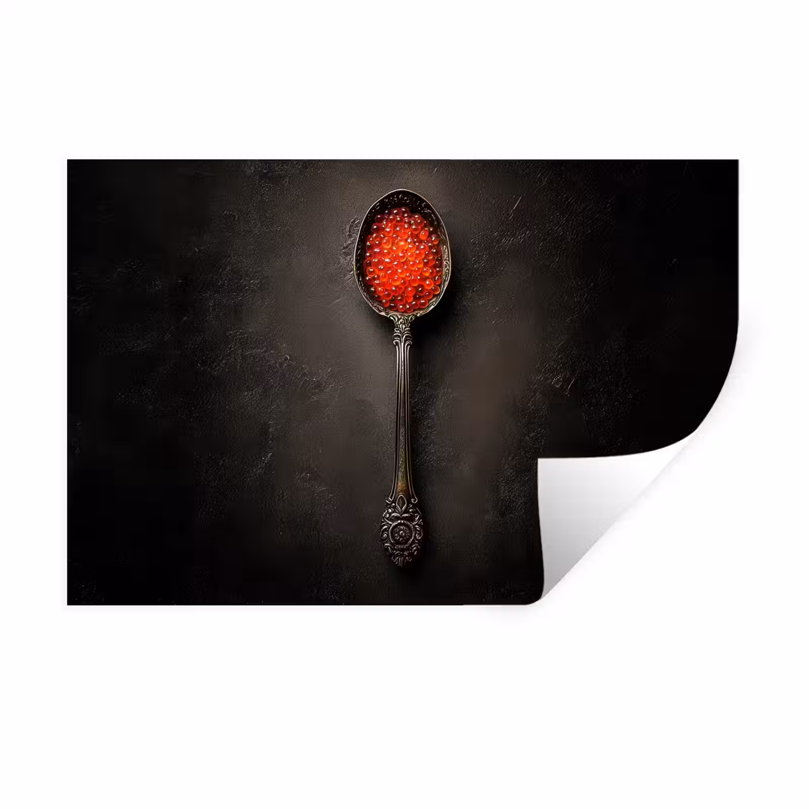 Muursticker - Zwart - Lepel - Caviar — 1