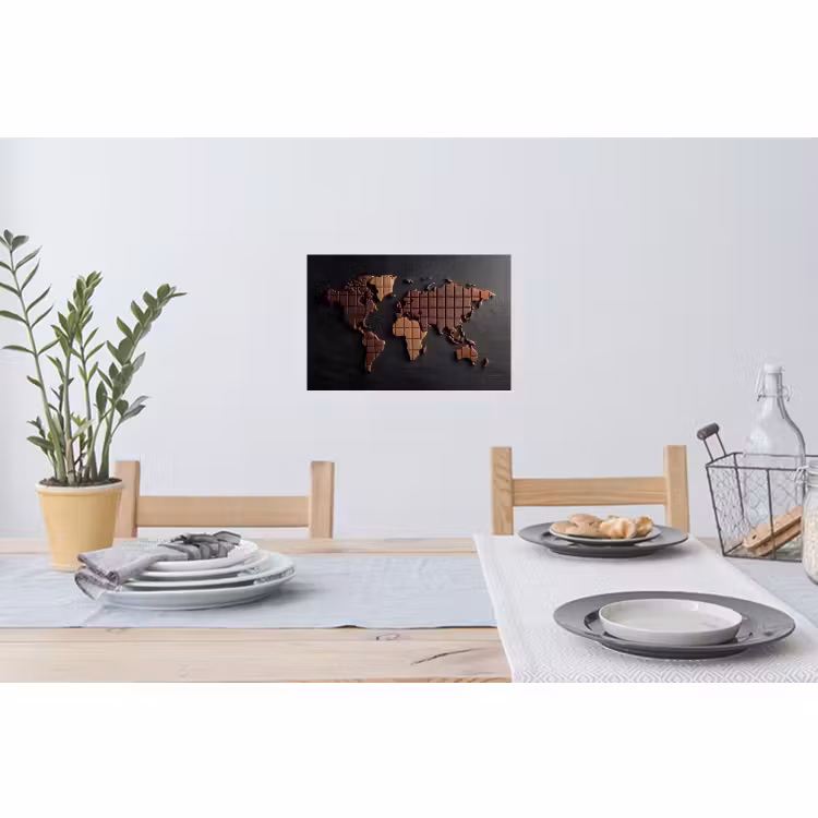 Muursticker - Wereldkaart - chocola - Smakelijke uitstraling — 3